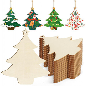 Wooden Pendant Cartoon Customizable <strong>Christmas</strong> Wooden Ornament Hanging Wood Crafts Decorations with Custom <strong>Logo</strong> - Product Image 1