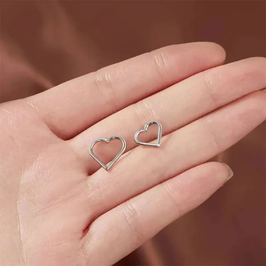 Anneau de nez percé Daith en forme de cœur, grade d'implantation ASTM F136, diaphragme 16G, <span class=keywords><strong>clicker</strong></span>, tragus, boucle d'oreille en cuir, bijoux de corps en gros - Product Image 3