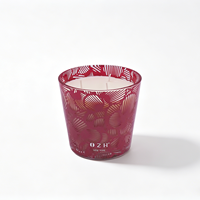 Bougie parfumée en verre à trois mèches, grande taille, de marque, combustion complète, parfum riche et longue durée, pour les fêtes, Noël, biologique