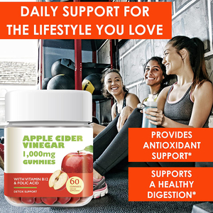 Cao Cấp 1000Mg Ăn Chay Apple Cider Dấm Gummies Chăm Sóc Sức Khỏe Tự Nhiên Bổ Sung 60 Gummies Gói - Product Image 6