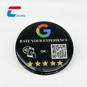 Impermeable Nfc Pvc imprimible Google Review Card Ntag213 Google Review Epoxy Tag Window Sticker - Product Image 2