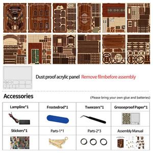Kit de maison miniature en bois 3D à construire soi-même, modèle de maison de poupée pour adultes, décoration de la maison, cadeau - Product Image 2