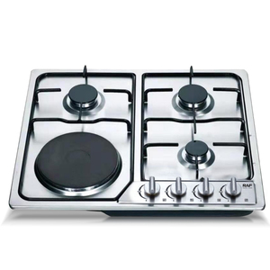 Estufa de <span class=keywords><strong>Gas</strong></span> RAF de 1500W con Placa de Cocción Integrada de Acero Inoxidable, 3 Quemadores de <span class=keywords><strong>Gas</strong></span> y Placa Eléctrica para Cocinar en Casa - Product Image 3