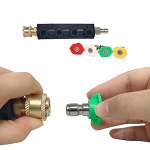 Nueva Boquilla de Lavado a Presión E-wash para Autos, Conector Rápido de 1/4, 5 Puntas de Pulverización de Colores, Cabezal de Pistola Turbo de 0/15/25/40 Grados, PP/Acero Inoxidable - Product Image 1