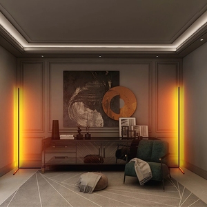 Lampe d'angle <span class=keywords><strong>LED</strong></span> RVB à changement de couleur pour la décoration de la maison, avec mode musical réactif, lampe de sol d'angle - Product Image 6
