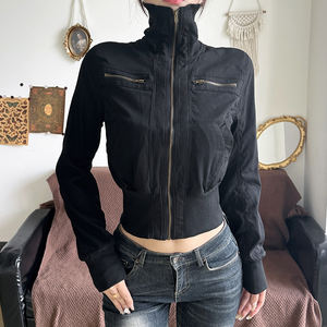 Chaqueta Blusón de Otoño Estilo Utilitario con Cremallera, Diseño Paneado, Solapa con Muescas, Bolsillos Cargo, Cortavientos y Transpirable para la Calle - Product Image 2