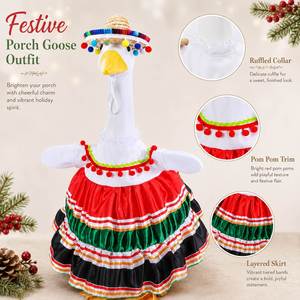 Disfraz de Fiesta, Vestido Mexicano, Sombrero de Paja, Estatua de Ganso para Jardín, Ropa, Decoración para Fiestas y Jardín - Product Image 5