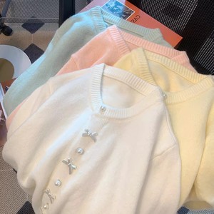 <span class=keywords><strong>Cardigan</strong></span> Invernale da <span class=keywords><strong>Donna</strong></span> con <span class=keywords><strong>Bottoni</strong></span>, Maglione a Collo Alto e Maniche a Lanterna, Giacca Lavorata a Maglia Grossa, Capospalla di Tendenza - Product Image 6