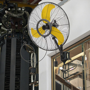 Ventilateur mural industriel commercial en métal, télécommande, oscillation mécanique, inclinaison, 3 vitesses, haute vitesse, montage mural en métal - Product Image 4