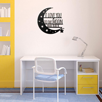 Art mural en métal Art déco, signe suspendu en forme de lune avec citation, silhouette pour la maison, la chambre à coucher, le salon, la salle de bain