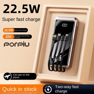 PORPIU PD22.5W 20000 di ricarica <span class=keywords><strong>Super</strong></span> veloce mah Power Bank grande capacità con ingresso di tipo C e Display a LED Logo personalizzabile - Product Image 3