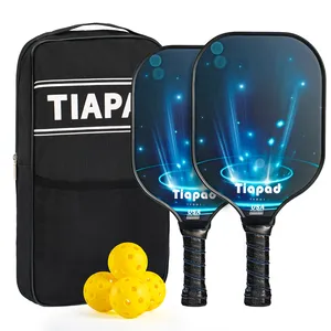 Factory Outlet Carbon Fiber Pickleball Paddle Rough Surface Black Pickleball Paddle