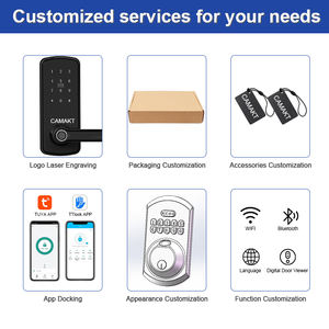 लकड़ी के स्टील/पीतल वाटरप्रूफ फिंगरप्रिंट के लिए ट्यूया स्मार्ट लॉक क्लाउड - Product Image 3