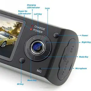 पानी का छींटा कैम दोहरी लेंस कैमरा कार DVR जीपीएस नेविगेशन के साथ जी-सेंसर एलसीडी X3000 R300 वीडियो Camcorder चक्र रिकॉर्डिंग डिजिटल ज़ूम