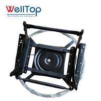 WELLTOP nouveautés accessoires de meubles quincaillerie canapé en métal noir plaque de base de siège pivotante rotation flexible à 360 °