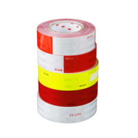 Vinyle réfléchissant auto-adhésif haute visibilité 5 cm rouge jaune blanc DOT-C2 imperméable ignifuge déchirable Mingchuang