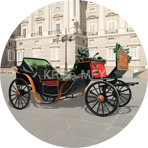 Pony Horse Carriage Hot Selling Classic Sightseeing Carriage Electric Horse Carriage 4 Wheel Marathon Horse Wagon - Product Image 1