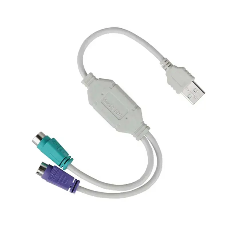 Cantell PS/2 Male untuk Perempuan USB Keyboard Mouse Kabel Adaptor dengan Kemasan Kotak 20CM