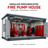 Pompe à incendie électrique diesel préfabriquée modulaire avec pompe jockey et tuyauterie intégrée