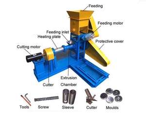 Machine alimentaire multifonctionnelle, extrudeuse d'aliments pour poissons, machine de traitement des aliments pour poissons, machine à granulés d'aliments pour poissons - Product Image 2