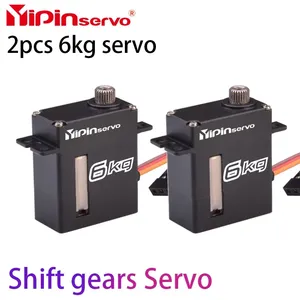 Yipinservo 6kg sans noyau Micro Servos Full Metal Gear 180 ° Shift Servo pour SCX10 Trax Trx4 <span class=keywords><strong>Trx6</strong></span> G63 Pièces de rechange RC Accs - Product Image 4
