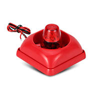 Sirena estroboscópica de incendios de 12-24V CC con alarma de incendios con luz LED para seguridad de hoteles