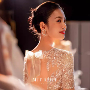 MTF BRIDE Lace Wedding Dress Ball Gown Sweetheart Neckline Embroidered Lace Net Princess Waistline Floor Length - Product Image 4