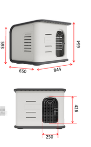 Çift Duvarlı Plastik Köpek Kulübesi Küçük-Orta Boy Köpekler için Su Geçirmez Köpek Kulübesi - Product Image 5