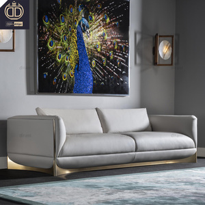 Di lusso di alta qualità tessuto moderno velluto blu scuro divano in acciaio inox gamba velluto molto comodo divano set <span class=keywords><strong>mobili</strong></span> - Product Image 5