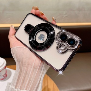 Da donna con placcatura magnetica a forma di piuma di diamante porta retro custodia <span class=keywords><strong>per</strong></span> <span class=keywords><strong>iPhone</strong></span> <span class=keywords><strong>11</strong></span> 12 13 14 15 16 Pro Max 16 Plus <span class=keywords><strong>Cover</strong></span> morbida in TPU - Product Image 6