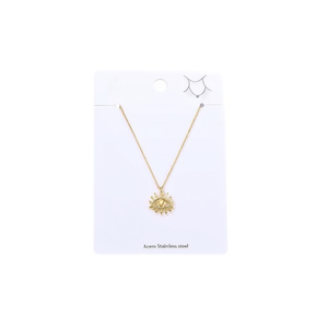 Collier pendentif en acier inoxydable style Ink Eye, plaqué or, bijoux de mode, cadeau unisexe - Product Image 1