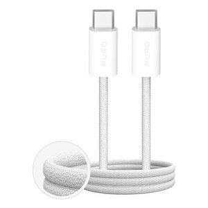 Cavo USB C FABRIK 100W Blanc 1m PUCCC100WFABK4WHI - Product Image 1