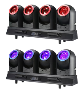Barre de faisceau mobile à <span class=keywords><strong>LED</strong></span> <span class=keywords><strong>quad</strong></span> 4x80w RGBW 4 en 1 avec effet d'anneau de bande circulaire halo, tête rotative oscillante TB4 Tornado 4 têtes - Product Image 3