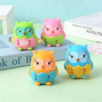 YIWUPOWER Jouet anti-stress hibou souple, figurine animal à remontée lente, jouet de décompression pour le bureau, cadeau de fête