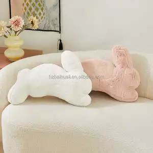 50x35x5 100% poliéster en forma de conejo de piel sintética almohadas de Pascua para decoración del hogar cojín del sofá
