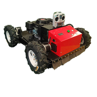 Robot pemotong daya remote control tugas berat berkualitas tinggi, untuk pertanian dan kebun hutan, harga murah