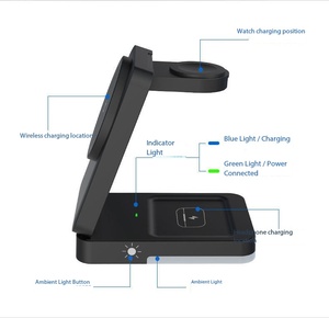 Nuevo Soporte de Carga Inalámbrico Magnético Plegable 3 en 1 con Lámpara, Carga Rápida de 15W, Luz Nocturna LED y Base de Carga Inalámbrica - Product Image 3