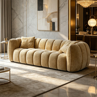 Canapé nuage moderne en chenille moelleuse sans cadre, garni d'éponge haute densité, pour salon et appartement