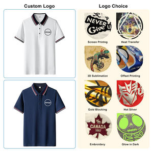 Polo homme OME prix usine 250 g/m² uni vierge avec logo personnalisé votre propre marque impression maillot de golf tenue décontractée - Product Image 4