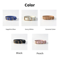 Collar de Cuero Granulado para Perro, Ajustable, con Logotipo Personalizado, Collar de Cuero Genuino para Dueños de Perros, para Paseos Diarios