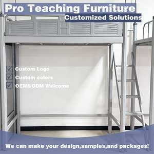 Современная двухъярусная металлическая кровать (односпальная/двуспальная) с прочной конструкцией, размер <span class=keywords><strong>Queen</strong></span>, для школ, общежитий, квартир, хостелов, коммерческого использования - Product Image 1