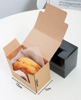 Boîte d'emballage pour hamburgers écologique au prix d'usine, matériaux recyclés, papier kraft jetable, laminage mat, boîte à sandwich, boîte à sushi