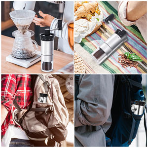 Tragbare verstellbare manuelle Kaffeemühle mit Keramik bohrern Kaffeemühle aus Edelstahl - Product Image 6