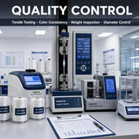 Hilo de Monofilamento de Polipropileno Crudo Ignífugo de Alta Tenacidad y Anti-UV FDY 1200D Técnica OE 600D Trenzado Marca YIJIN Guangdong
