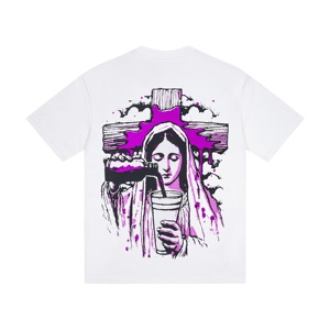 Camisetas Casuales Holgadas de Algodón 100% de Alta Calidad para Hombre con Estampado Digital 'THAT'S AWFUL LOT COUGH SYRUP' Estilo Hip Hop en Stock - Product Image 2