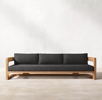 Sofá de madera de teca de alta calidad, diseño americano, para balcón, patio, muebles de exterior, muebles de jardín