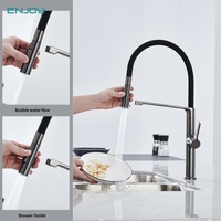 Robinet de cuisine Yingjue tout en cuivre avec valve en céramique, monocommande, à poser sur comptoir, pommeau extractible magnétique chaud/froid