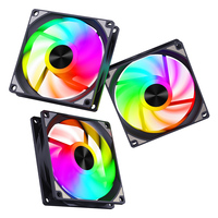 Ventilateur PC SNOWMAN AK120-BK-ARGB 120 mm ARGB à roulement fluide - Fonctionnement silencieux 20dBA, débit d'air élevé 45CFM pour le refroidissement des boîtiers d'ordinateur