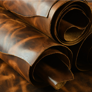 Cuir Crazy Horse de style vintage en vente en gros en stock épais 1.8-2.0mm cuir véritable Crazy Horse Design pour bagages, - Product Image 2