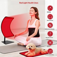 Lampe de table 120 LED 660nm 850nm 21W pilotée par télécommande avec impulsion, soin cutané domestique, thérapie par la lumière